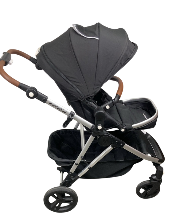 Shop Mockingbird Single 2.0 Stroller, 2024, Black, Silver With Penny Leather, Watercolor Drops at Goodbuygears