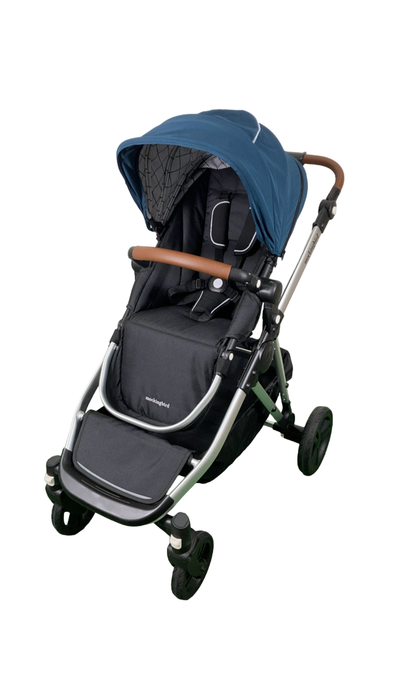 Shop Mockingbird Single to Double 2.0 Stroller, 2024, Sea, Silver With Penny Leather, Windowpane at Goodbuygears