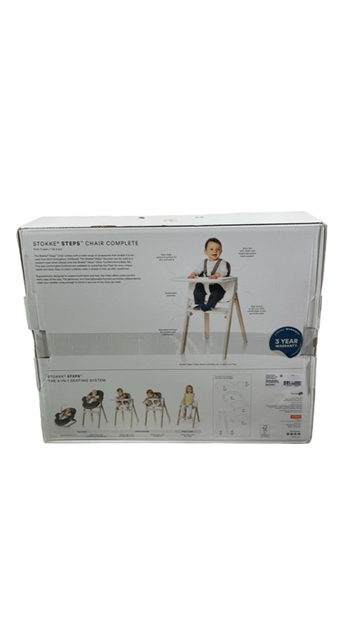 Shop Stokke Steps Chair, White/Natural at Goodbuygears