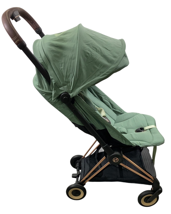 Shop Cybex Coya Stroller, 2023, Leaf Green, Rose Gold at Goodbuygears
