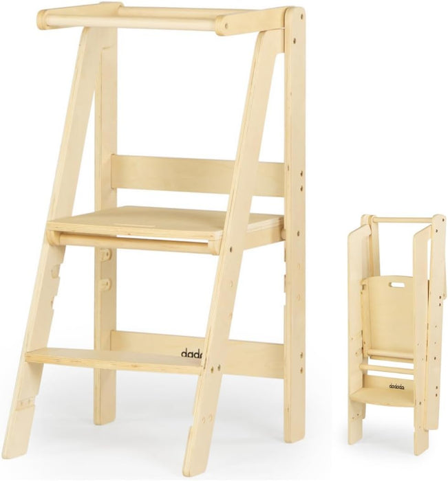 Dadada Folding Toddler Tower, Natural