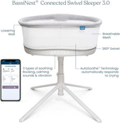Shop Halo BassiNest Connected Swivel Sleeper 3.0, White/Grey at Goodbuygears