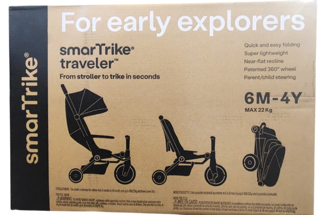 Shop SmarTrike Traveler Travel Stroller, 2024, Everest Grey/White at Goodbuygears