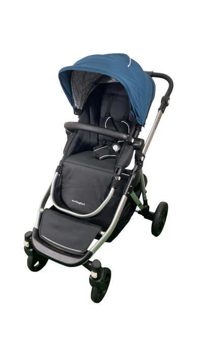 Shop Mockingbird Single to Double 2.0 Stroller, 2024, Sea, Silver With Black Leather, Windowpane at Goodbuygears