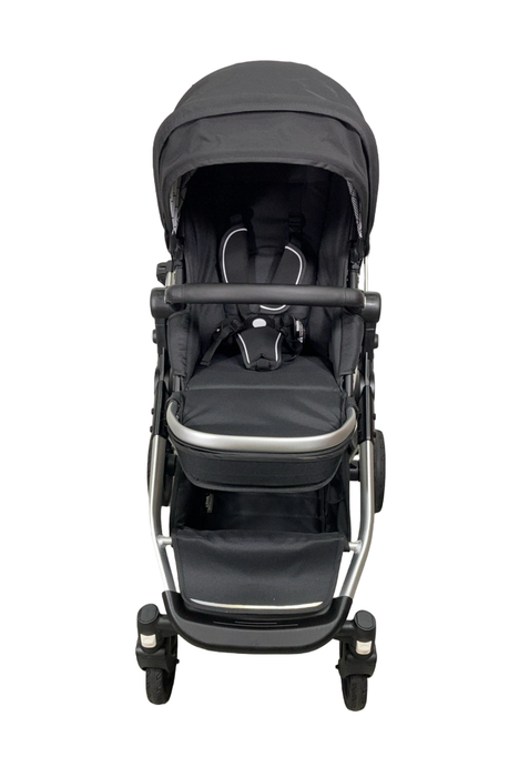 Shop Mockingbird Single to Double 2.0 Stroller, 2024, Black, Silver With Black Leather, Windowpane at Goodbuygears