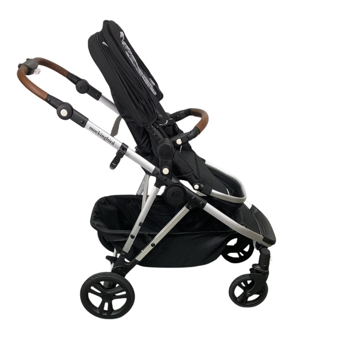 Shop Mockingbird Single to Double 2.0 Stroller, 2024, Black, Silver With Penny Leather, Windowpane at Goodbuygears