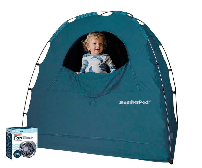 Shop SlumberPod 3.0 Sleep Canopy with Fan, Teal at Goodbuygears