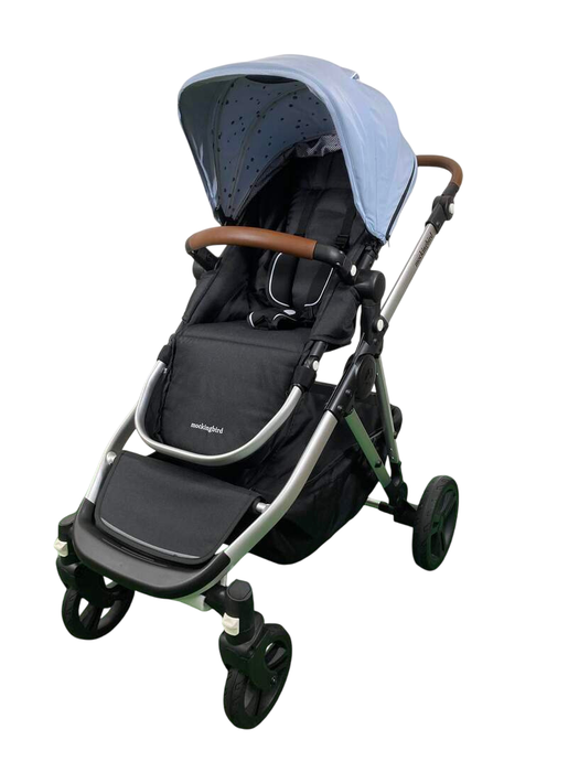 Shop Mockingbird Single to Double 2.0 Stroller, 2024, Silver With Penny Leather, Sky, Watercolor Drops at Goodbuygears