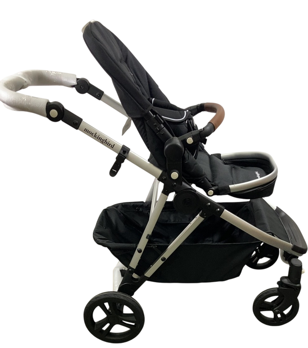 Shop Mockingbird Single to Double 2.0 Stroller, 2024, No Canopy, No Canopy, Silver With Penny Leather at Goodbuygears