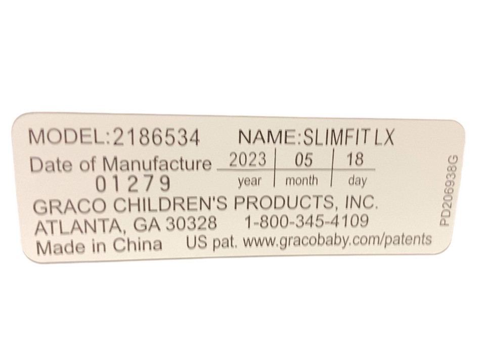 Shop Graco SlimFit LX 3-in-1 Car Seat, 2023, Shaw at Goodbuygears