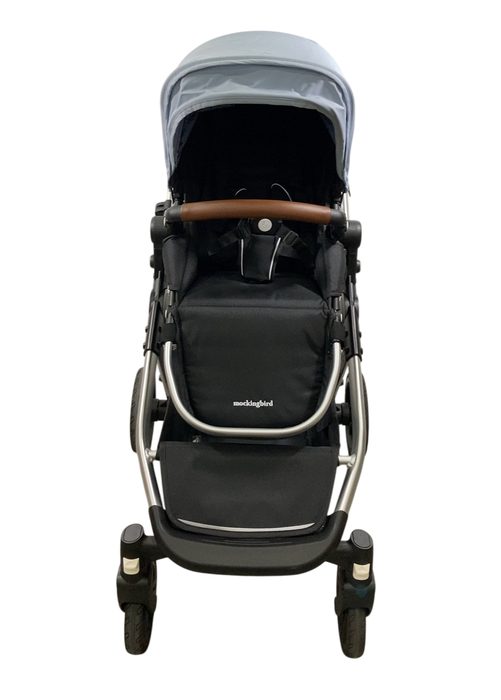 Shop Mockingbird Single to Double 2.0 Stroller, 2024, Silver With Penny Leather, Sky, Watercolor Drops at Goodbuygears