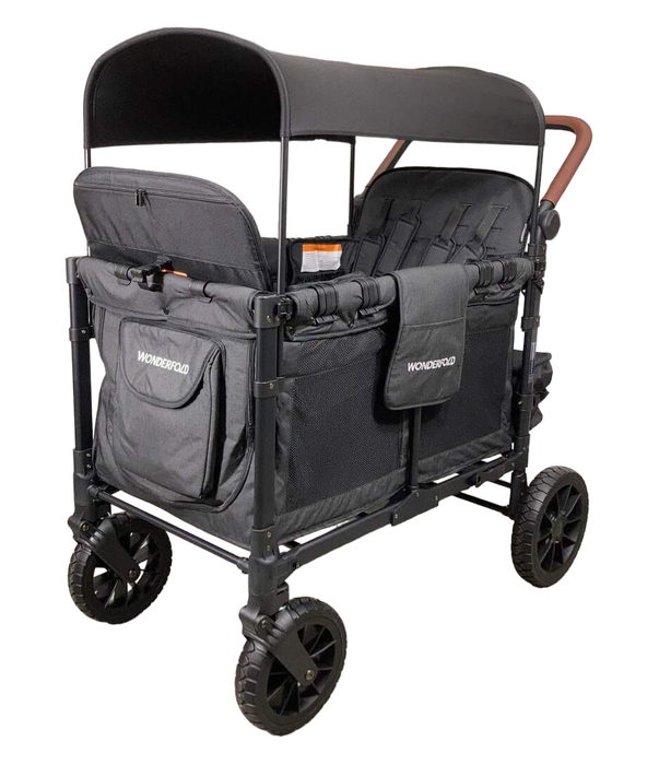 Shop Wonderfold W4 Luxe Quad Stroller Wagon, Volcanic Black, 2023 at Goodbuygears