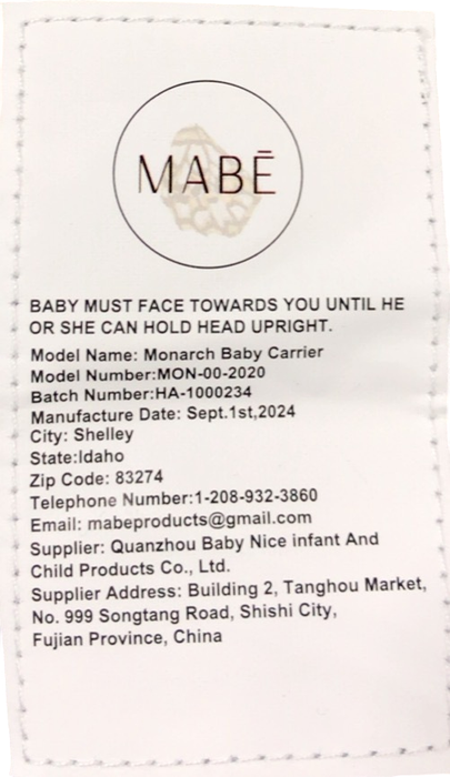 Shop Mabē The Monarch Carrier, Ebony Check at Goodbuygears