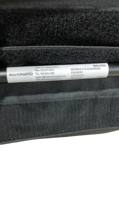 Shop Mockingbird 2nd Seat Kit 2.0, Black, Silver With Penny Leather, Windowpane at Goodbuygears