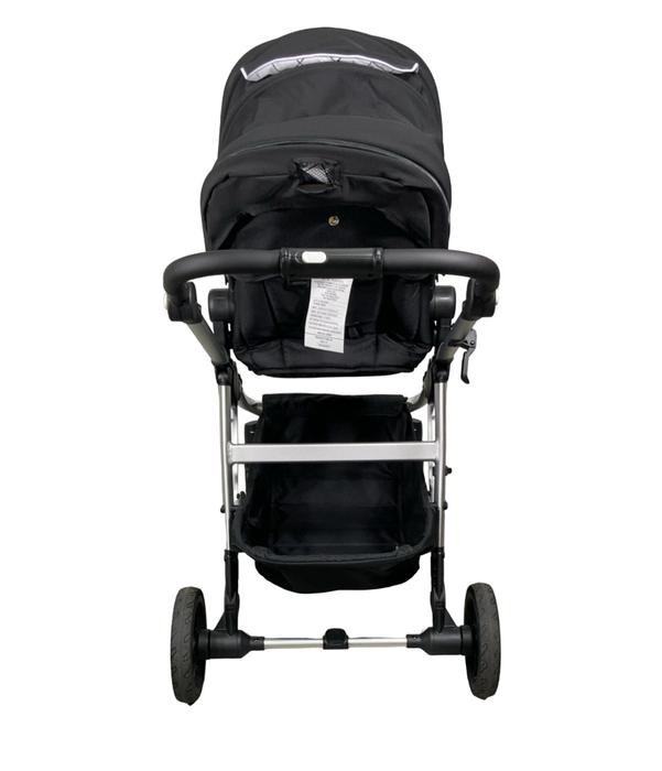 Shop Mockingbird Single to Double 2.0 Stroller, 2024, Black, Silver With Black Leather, Windowpane at Goodbuygears