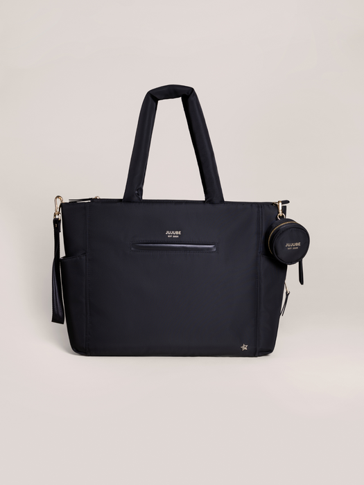 JuJuBe Utility-Strap Tote Diaper Bag, Black