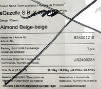 Shop Cybex e-Gazelle S Stroller, 2024, Almond Beige, Black at Goodbuygears