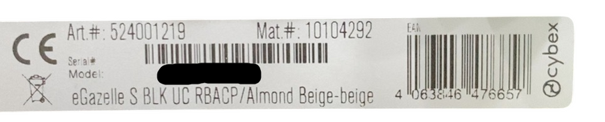Shop Cybex e-Gazelle S Stroller, 2024, Almond Beige, Black at Goodbuygears