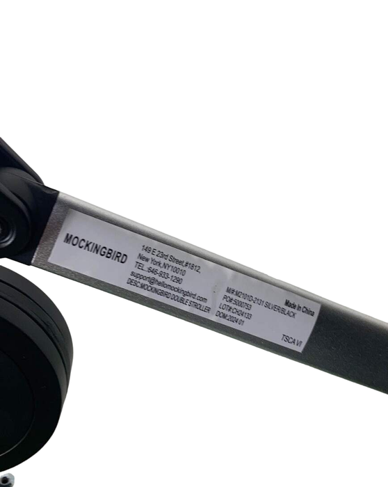 Shop Mockingbird Single to Double 2.0 Stroller, 2024, Silver with Black Leather, Watercolor Drops, Bloom at Goodbuygears