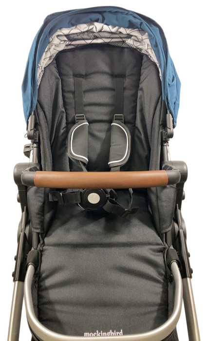 Shop Mockingbird Single to Double 2.0 Stroller, 2024, Sea, Silver With Penny Leather, Windowpane at Goodbuygears