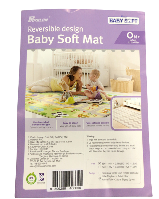 Shop Parklon PureSoft Play Mat, Animal Talk + Zig Zag, Large (82.7" x 55.1") at Goodbuygears