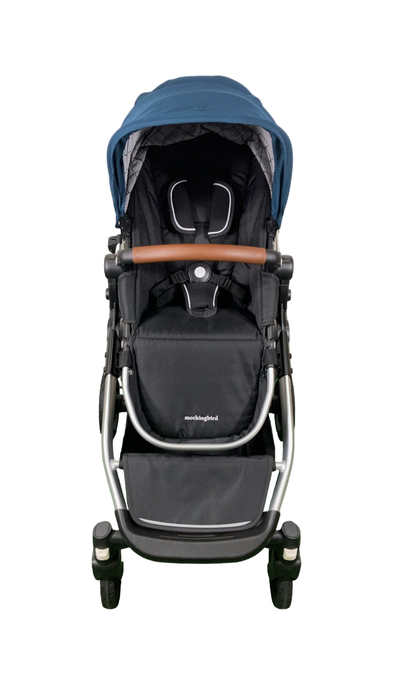 Shop Mockingbird Single to Double 2.0 Stroller, 2024, Sea, Silver With Penny Leather, Windowpane at Goodbuygears