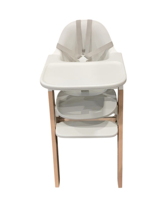 Shop Mockingbird High Chair, 2.0, Natural Beech, White at Goodbuygears