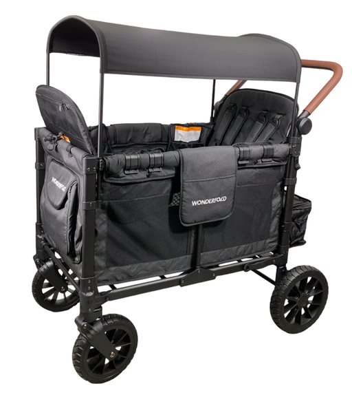 Shop Wonderfold W4 Luxe Quad Stroller Wagon, Volcanic Black, 2024 at Goodbuygears