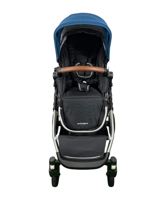Shop Mockingbird Single to Double 2.0 Stroller, 2024, Sea, Silver With Penny Leather, Windowpane at Goodbuygears