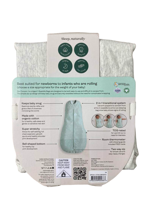 Shop ErgoPouch Cocoon Swaddle Bag, 0-3m, Grey Marle, 1.0 TOG at Goodbuygears