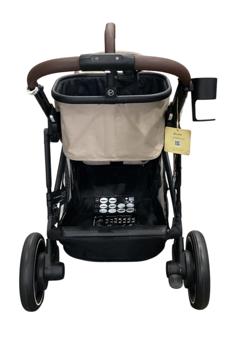 Shop Cybex e-Gazelle S Stroller, 2024, Almond Beige, Black at Goodbuygears