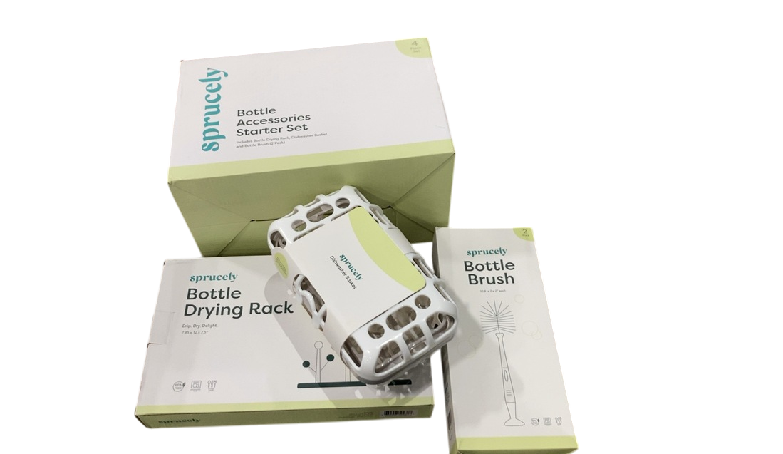 Shop Sprucely Bottle Accessories Starter Set, White/Sage at Goodbuygears