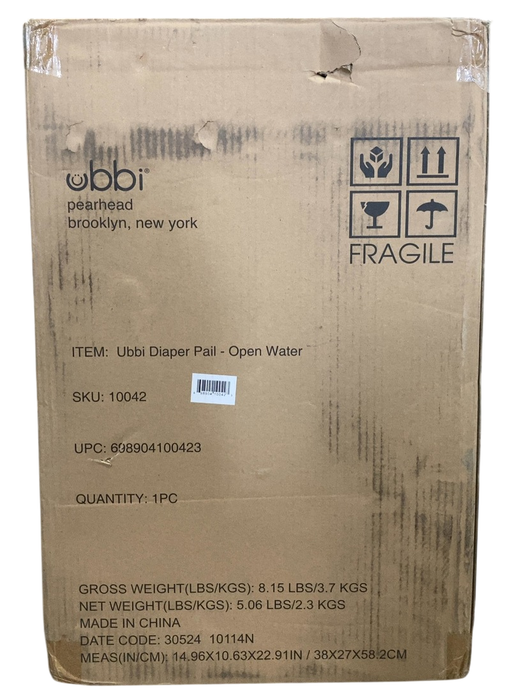 Shop Ubbi Diaper Pail, Matte Open Water at Goodbuygears