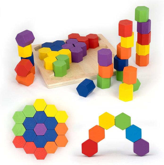 Shop Joy2b Hexablox, 39 Piece Set, ROYGBV at Goodbuygears