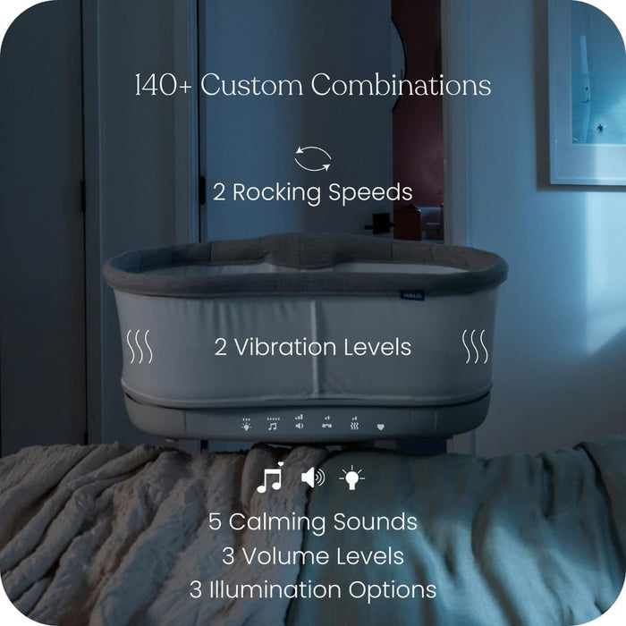 Shop Halo BassiNest Connected Swivel Sleeper 3.0, White/Grey at Goodbuygears