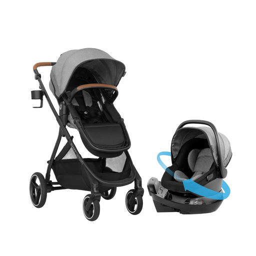 Shop Evenflo Shyft Intuiti Travel System with Revolve180 LiteMax NXT Rotational Infant Car Seat, 2024, Fossil Gray, Base Model at Goodbuygears
