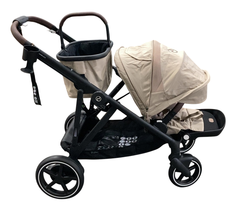 Shop Cybex e-Gazelle S Stroller, 2024, Almond Beige, Black at Goodbuygears