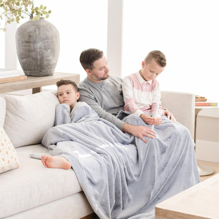 Saranoni Extra Large Lush Blanket, Storm Cloud