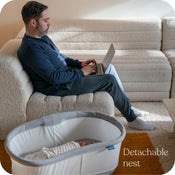 Shop Halo BassiNest Connected Swivel Sleeper 3.0, White/Grey at Goodbuygears