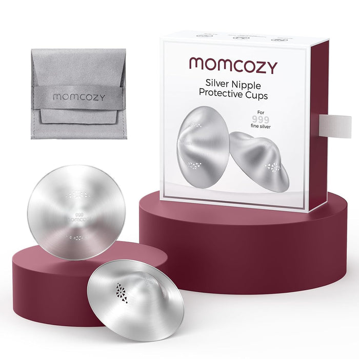 Momcozy Silver Nipple Shields, Regular