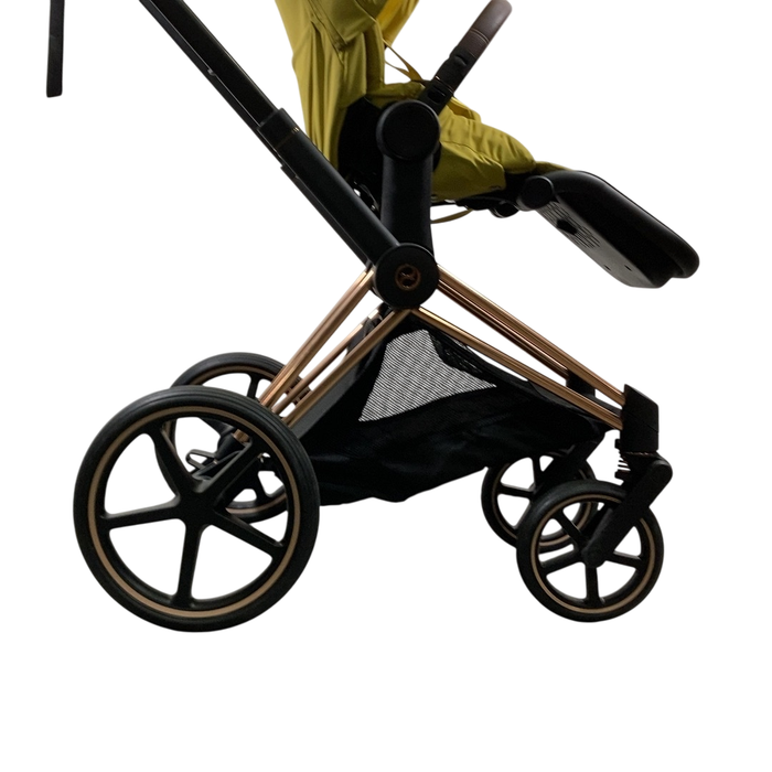Shop Cybex PRIAM Stroller, 2022, Mustard Yellow, Rosegold at Goodbuygears