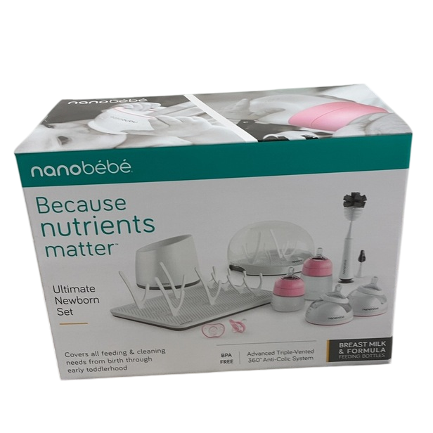 Shop Nanobébé Ultimate Newborn Baby Bottle Feeding Set, Pink at Goodbuygears
