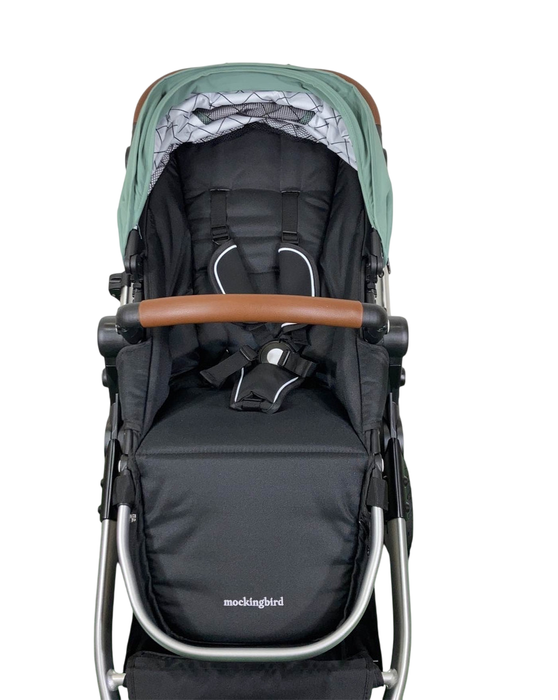 Shop Mockingbird Single to Double 2.0 Stroller, 2024, Sage, Silver With Penny Leather, Windowpane at Goodbuygears