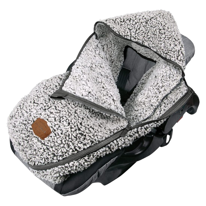 JJ Cole Cuddly BundleMe Car Seat Cover, Infant, Cuddly Grey