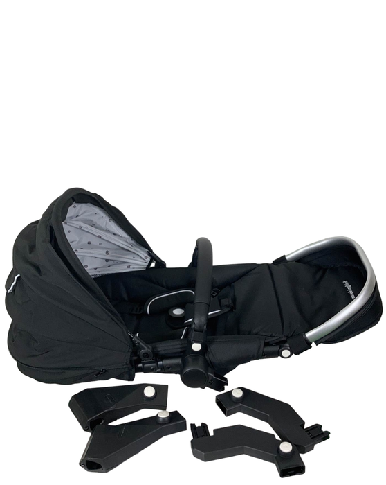 Shop Mockingbird 2nd Seat Kit with Extendable Canopy, Black, Watercolor Drops, Silver With Black Leather at Goodbuygears