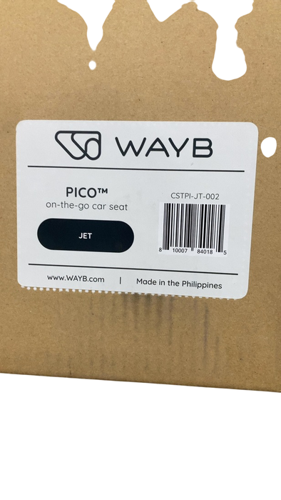 Shop WAYB Pico Portable Car Seat, Jet, 2025 at Goodbuygears