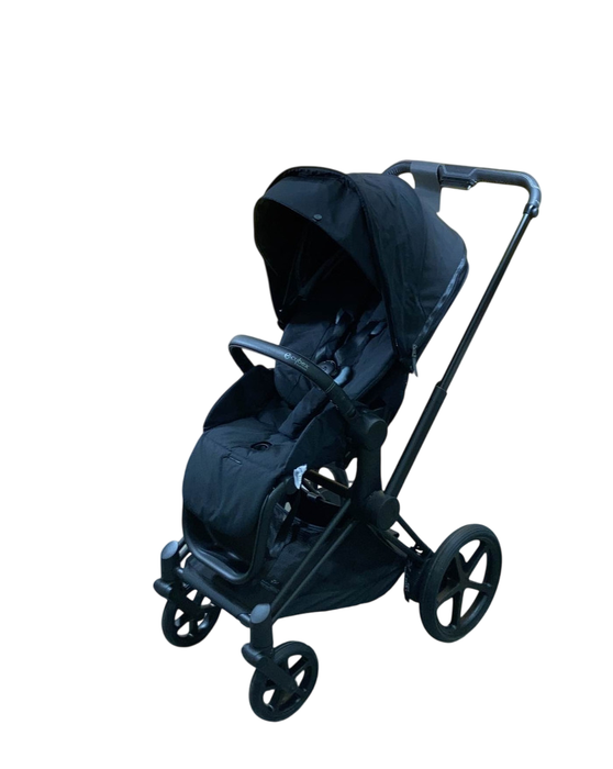 Shop Cybex E-PRIAM Electric Stroller, 2023, Deep Black, Matte Black, with Battery at Goodbuygears