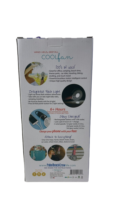 Shop Nikiani Palm Beach Crew 3-Speed USB Cool Fan, Navy & White at Goodbuygears