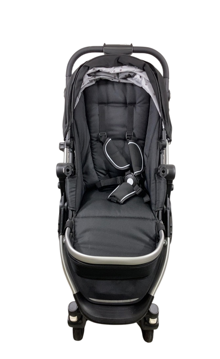 Shop Mockingbird Single to Double 2.0 Stroller, 2024, Black, Silver With Black Leather, Watercolor Drops at Goodbuygears