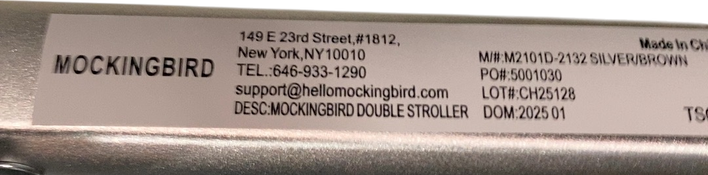 Shop Mockingbird Single to Double 2.0 Stroller, 2025, Black, Silver With Penny Leather, Windowpane at Goodbuygears